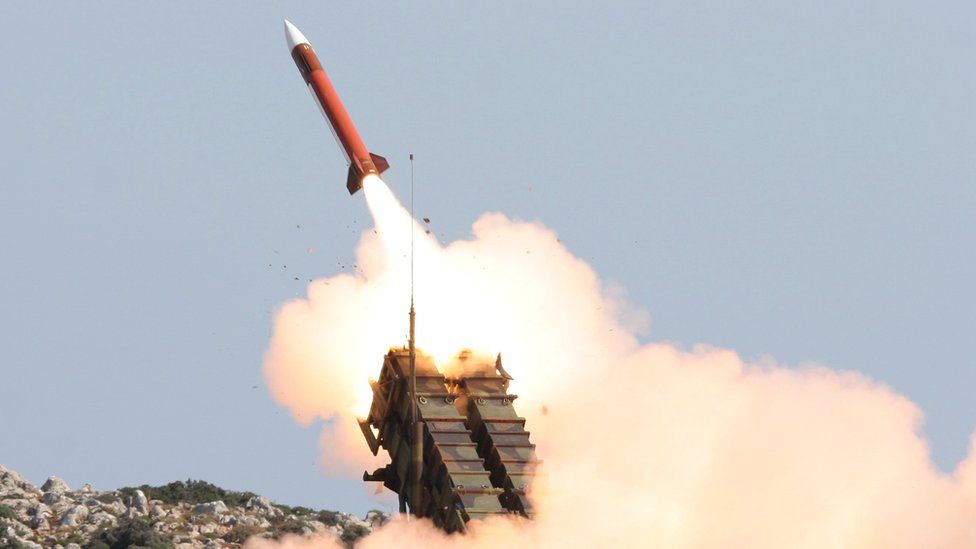 A Patriot missile being launched