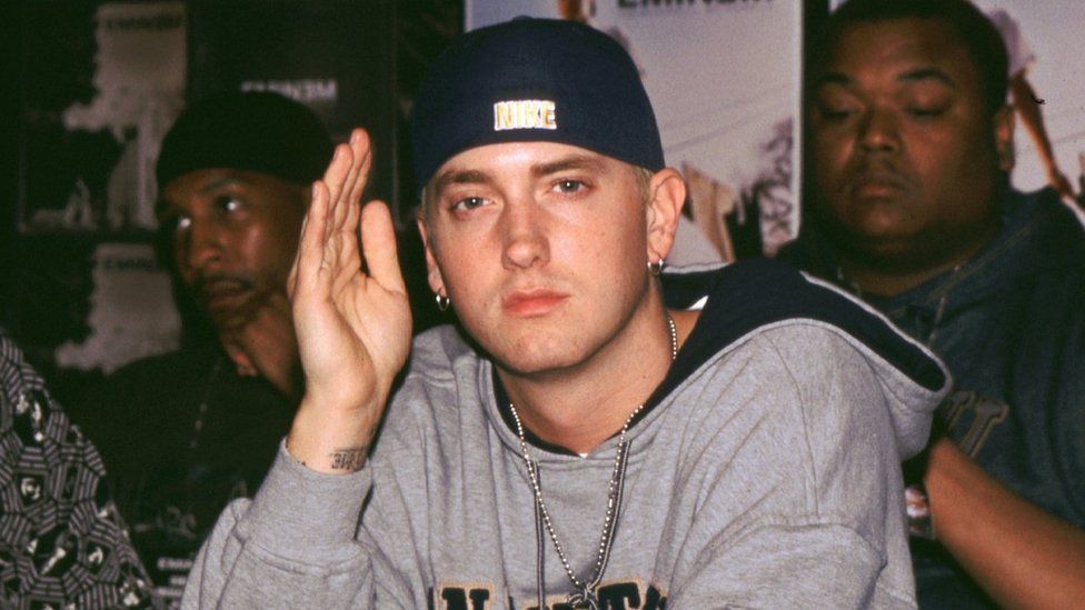 Eminem pictured in 2001
