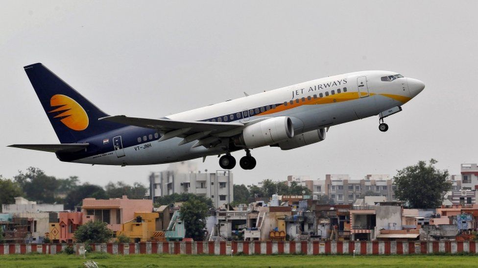 A Jet Airways flight