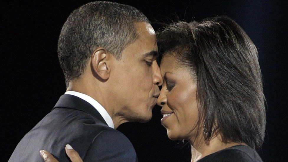 Barack and Michelle Obama in 2008