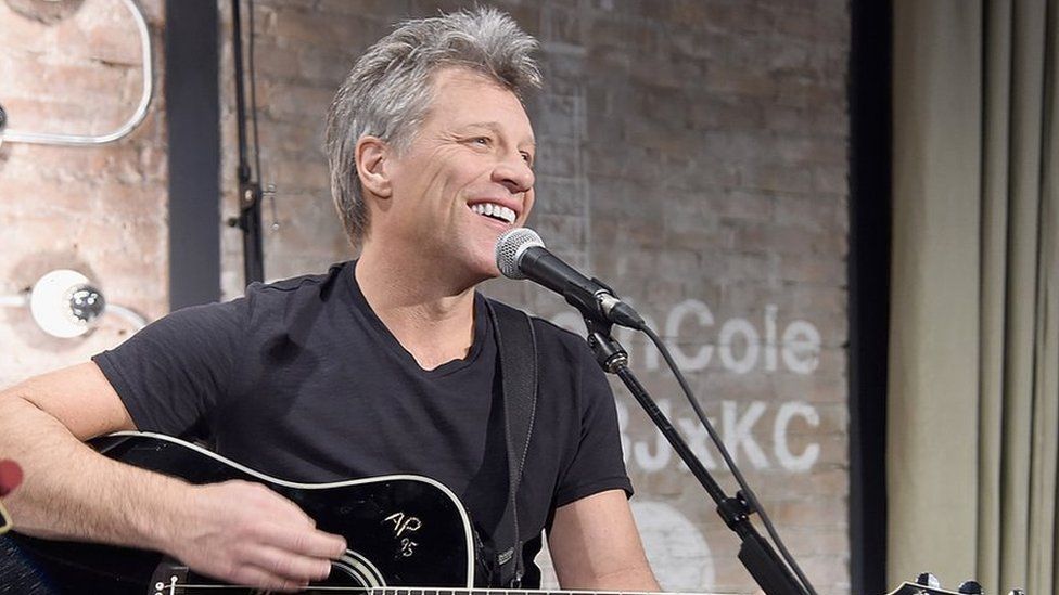 Jon Bon Jovi performs at the Jon Bon Jovi & Kenneth Cole Curated Acoustic Concert - Mercedes-Benz Fashion Week Fall 2015 on 12 February 2015 in New York City