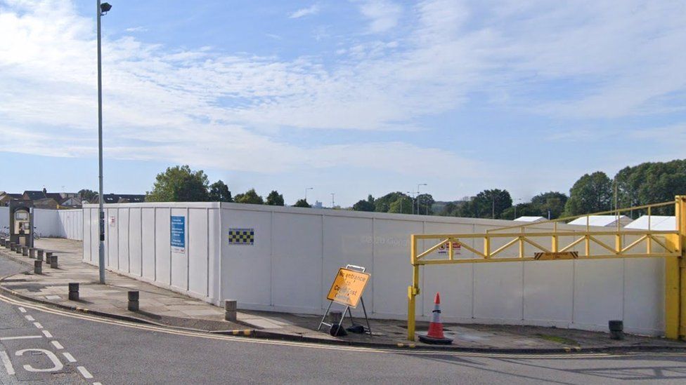 Montem leisure centre site in Montem Lane