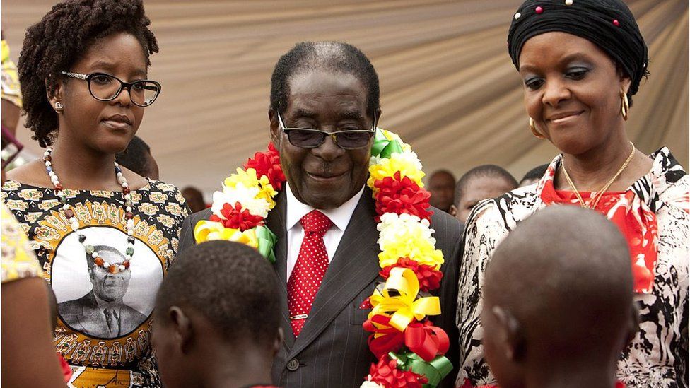 Bona Mugabe with Robert Mugabe