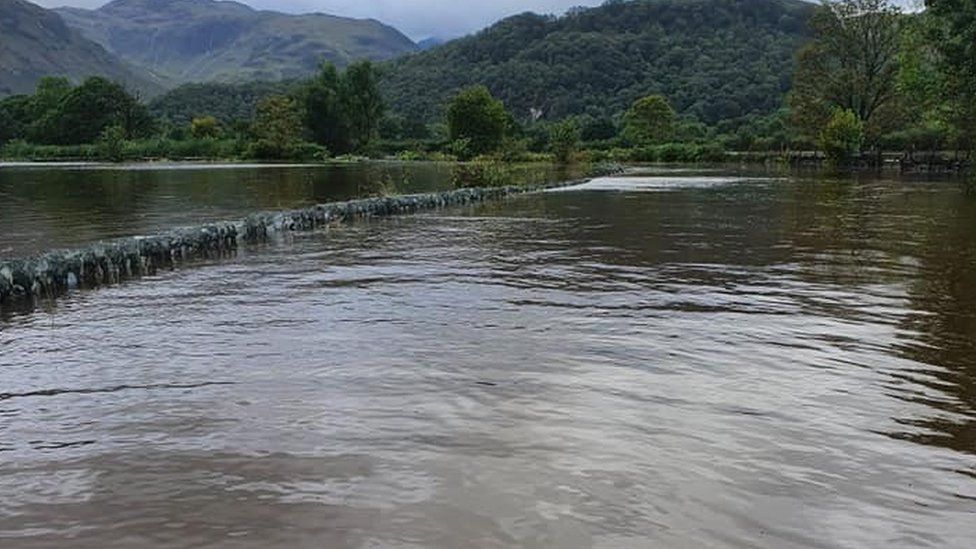 Sheep 'swept away' during Borrowdale flash flooding BBC News