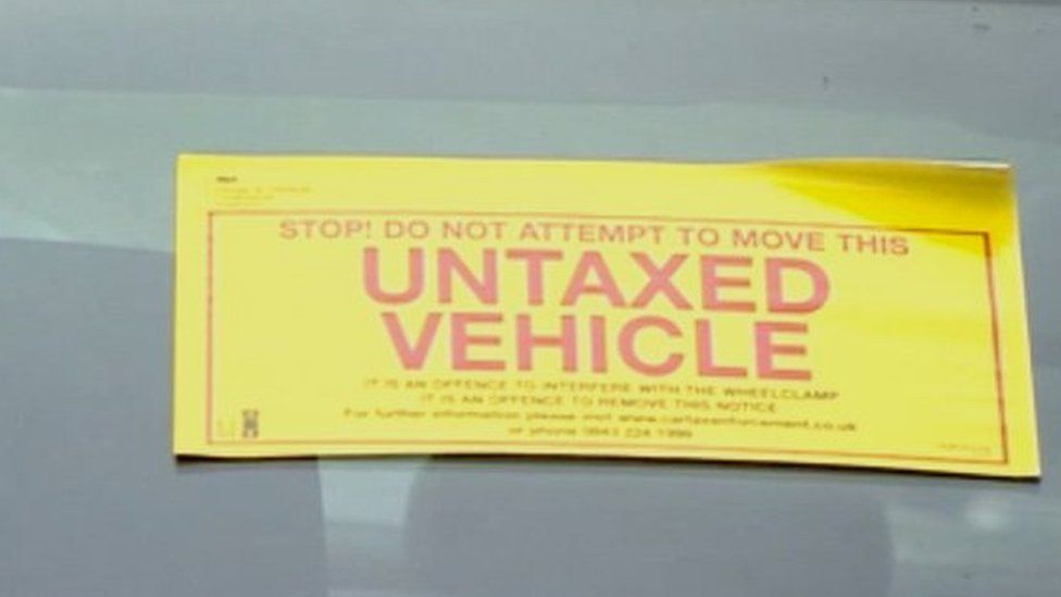 Untaxed vehicle