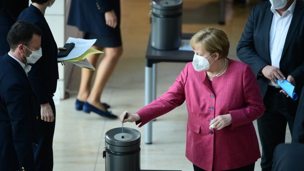 Germany Covid Mps Back New Lockdown Law As Protest Is Broken Up Bbc News