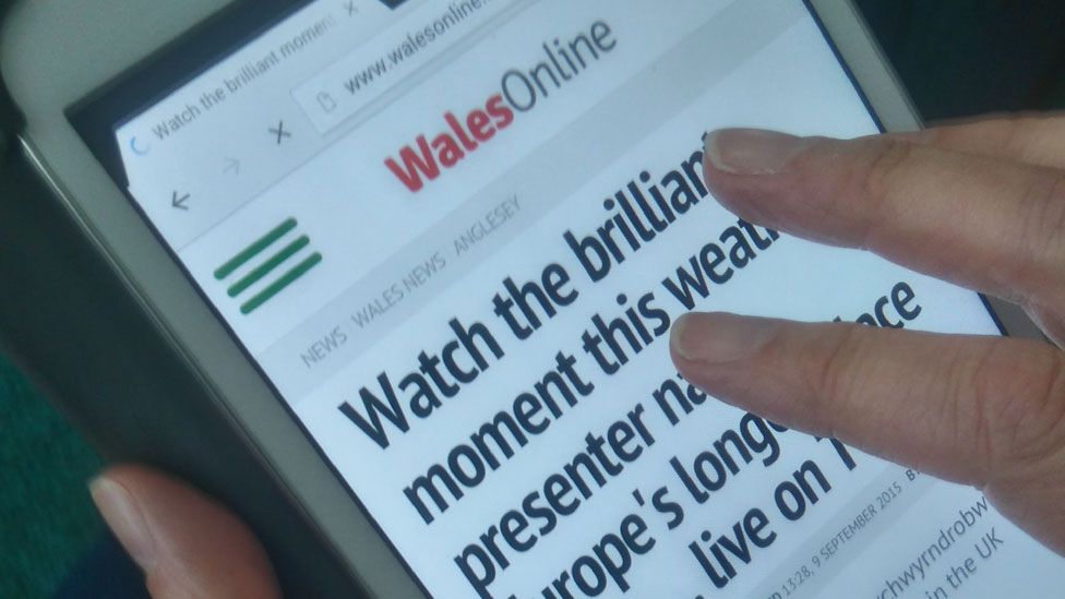 Wales Online on tablet