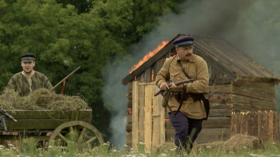 World War Two re-enactment in Pskov