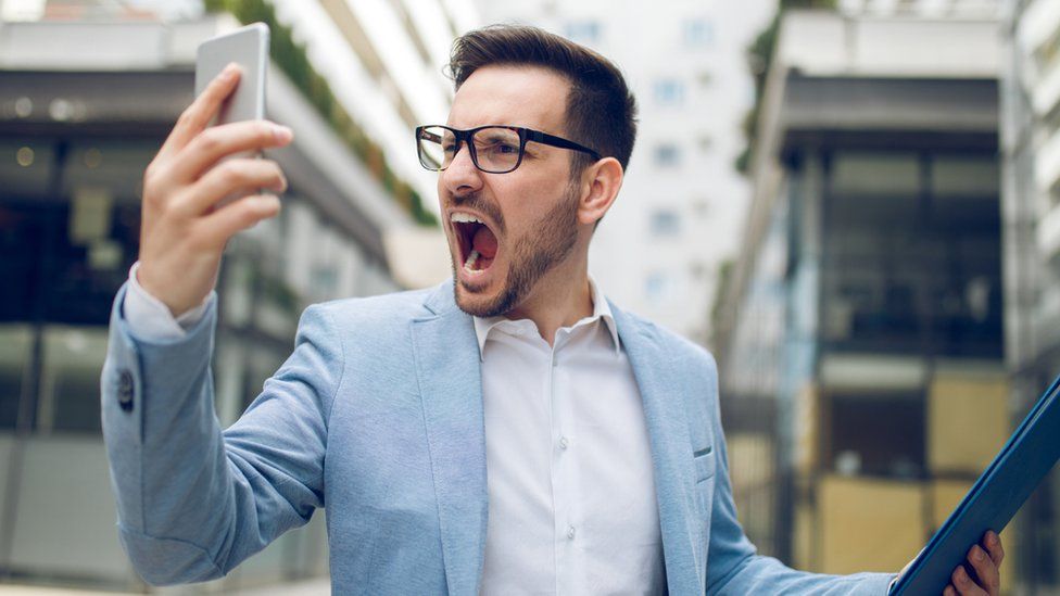 Image of shouting man