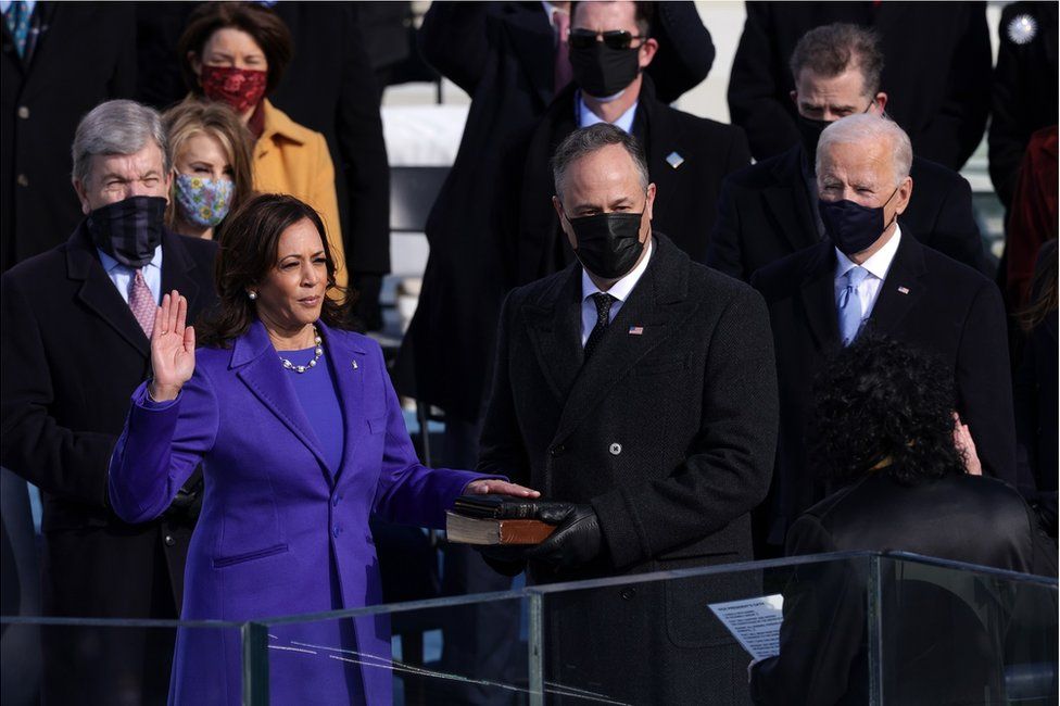 Kamala Harris is sworn in as Vice President