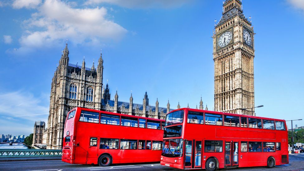 Buses by Houses of Parliament