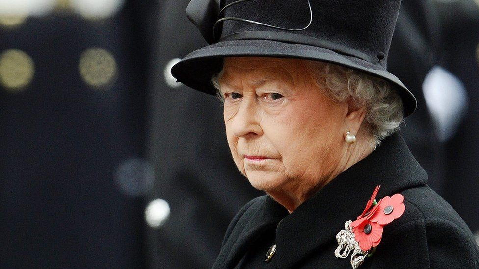 The Queen at Remembrance Sunday ceremony