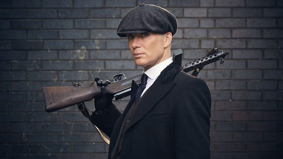 Cillian Murphy playing character Tommy Shelby