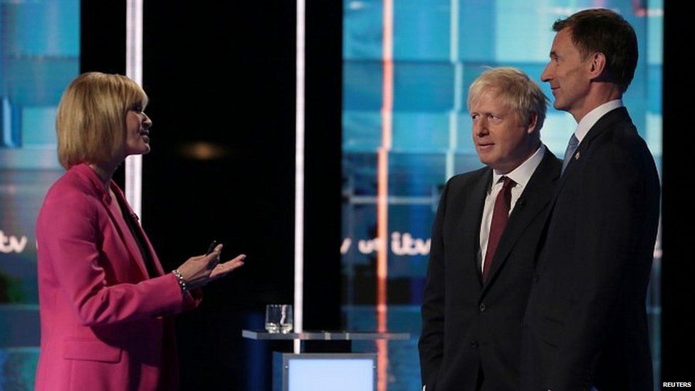Boris Johnson and Jeremy Hunt speak to Julie Etchingham