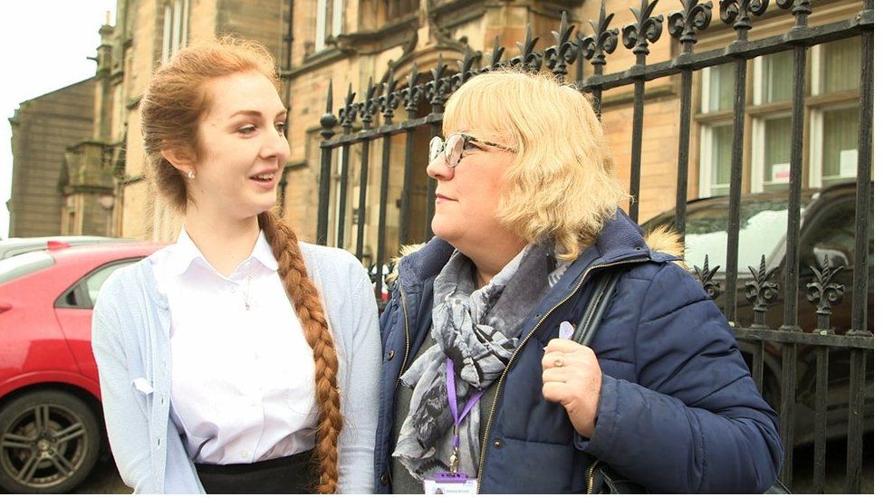 Ms Pennie was accompanied to court by Melanie, her support worker