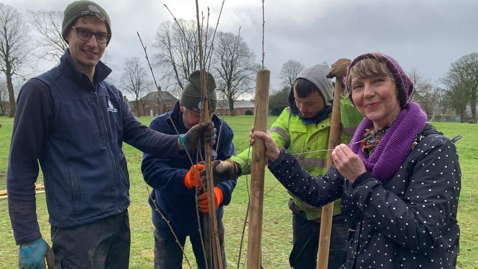 First tree planted in Dumfries and Galloway Covid memorial forest - BBC ...