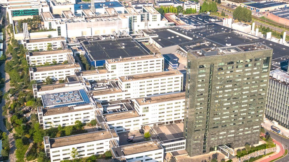 Кампус Велдховен, снятый с воздуха с помощью ASML