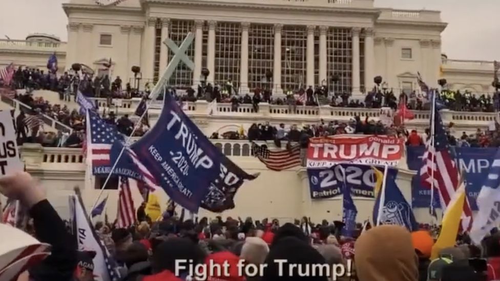 Watching the Democrats' footage, we hear members of the mob say they are fighting for Trump