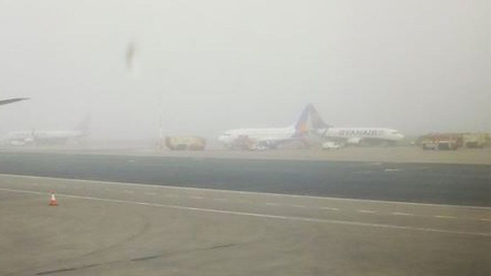 Planes on ground at East Midlands Airport