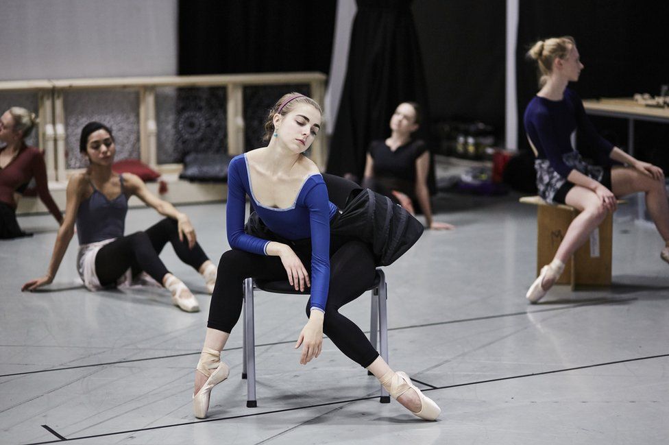 Abigail Cockrell and Northern Ballet dancers in rehearsals for Casanova