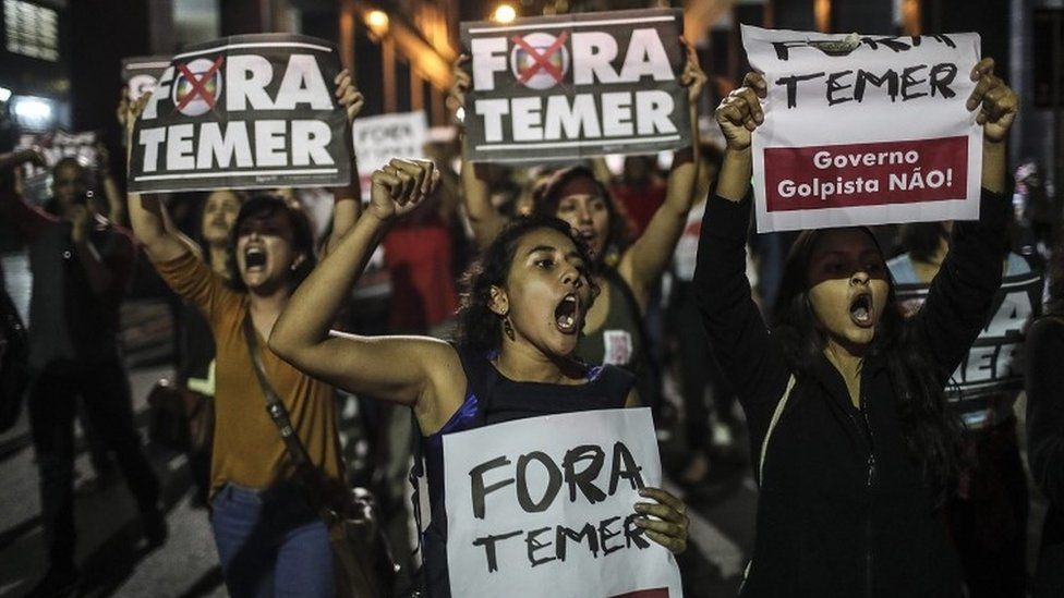 Anti-Temer protesters in Rio de Janeiro, 31 Aug 16