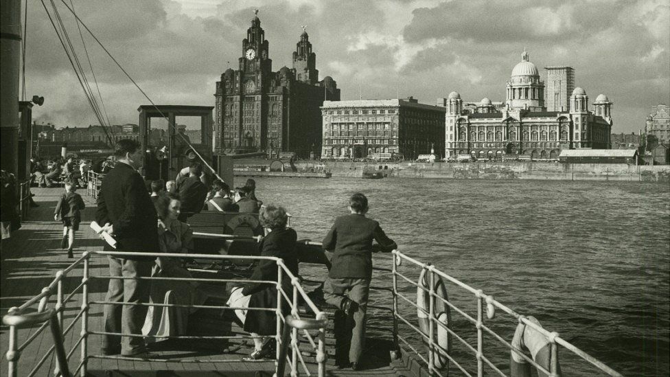 Schoolboys on the Mersey ferry