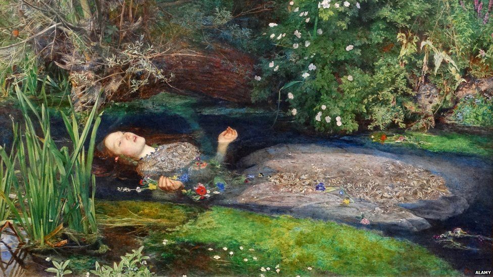"Ophelia", Sir John Everett Millais (1852)