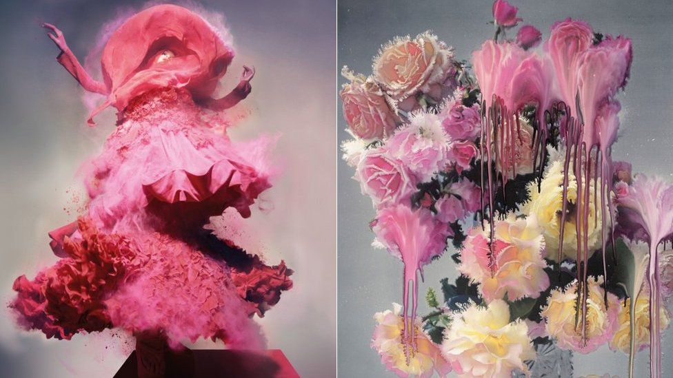 Lilly and Pale Rose paintings by Nick Knight