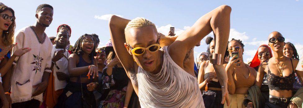 Dancing at AfroPunk festival Johannesburg