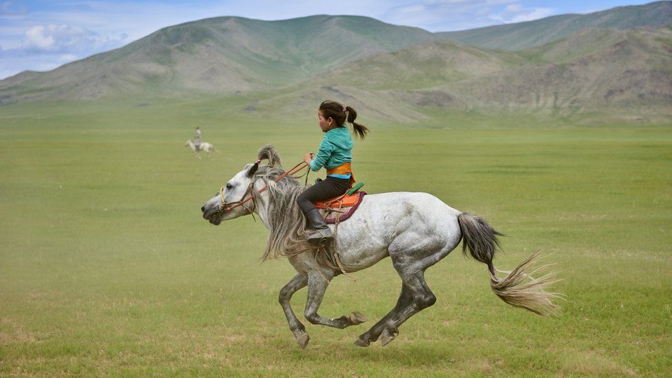 Mongolia, Bayankhongor province, Naadam, traditional festival, horse racing