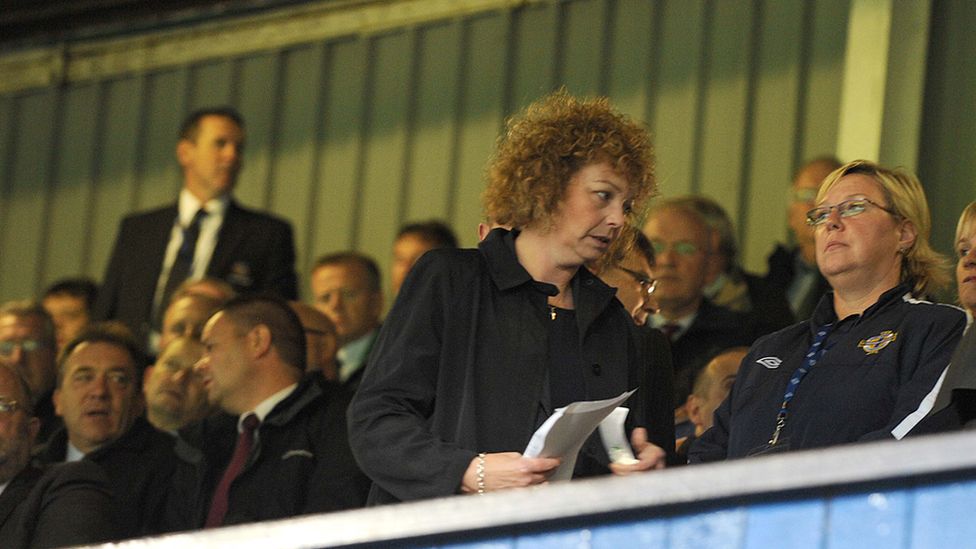 Carál Ní Chuilín at Windsor Park in 2011