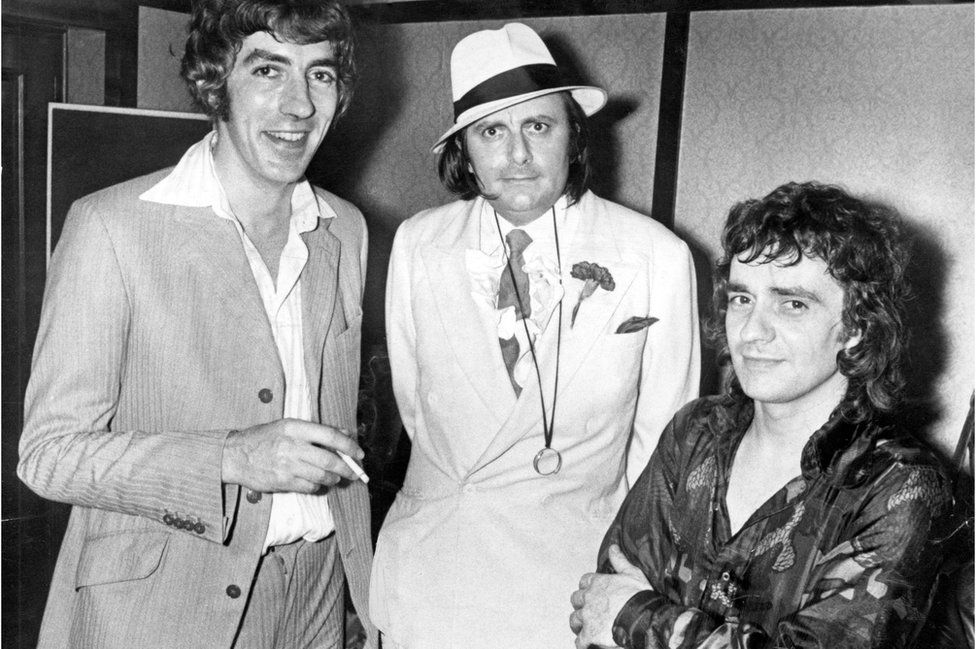 Barry Humphries with Peter Cook and Dudley Moore