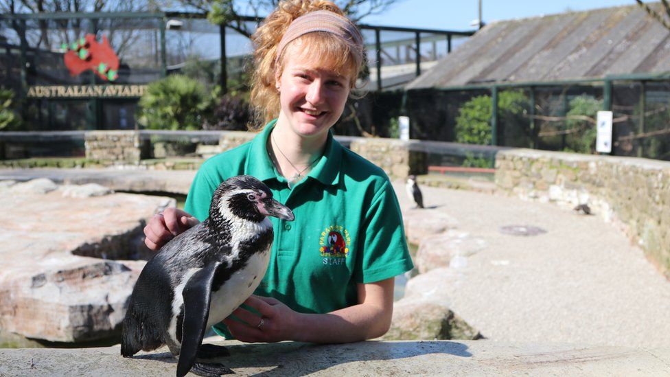 Keeper with penguin