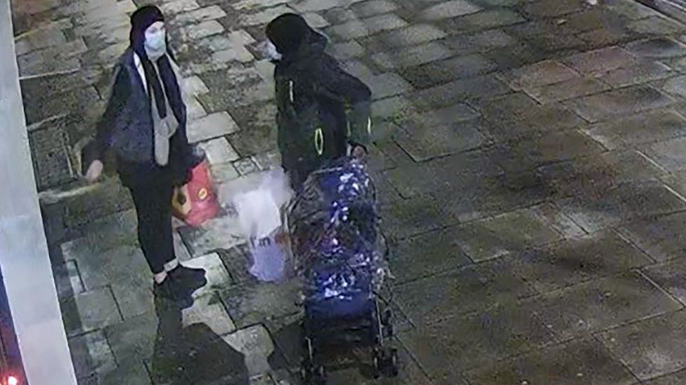 CCTV image of Mark Gordon and Constance Marten in Whitechapel in East London in early January