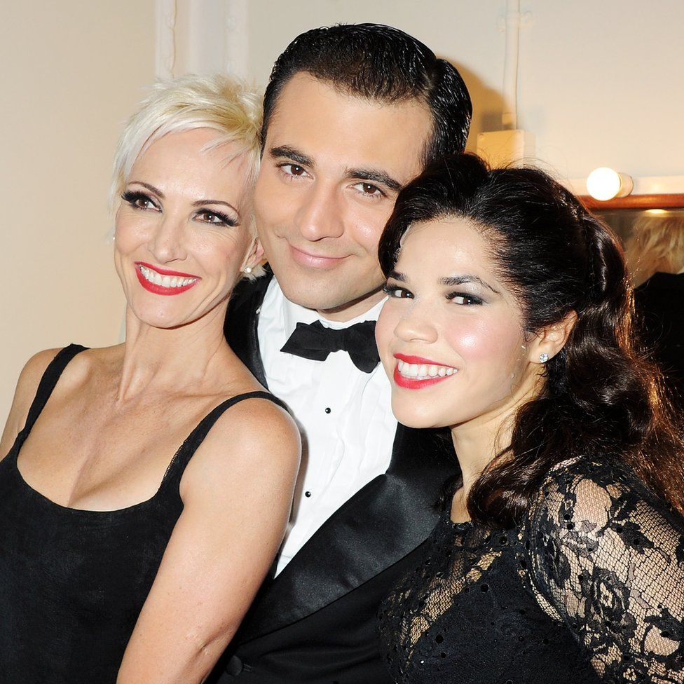 With his Chicago co-stars Amra-Faye Wright (left) and America Ferrera in 2011