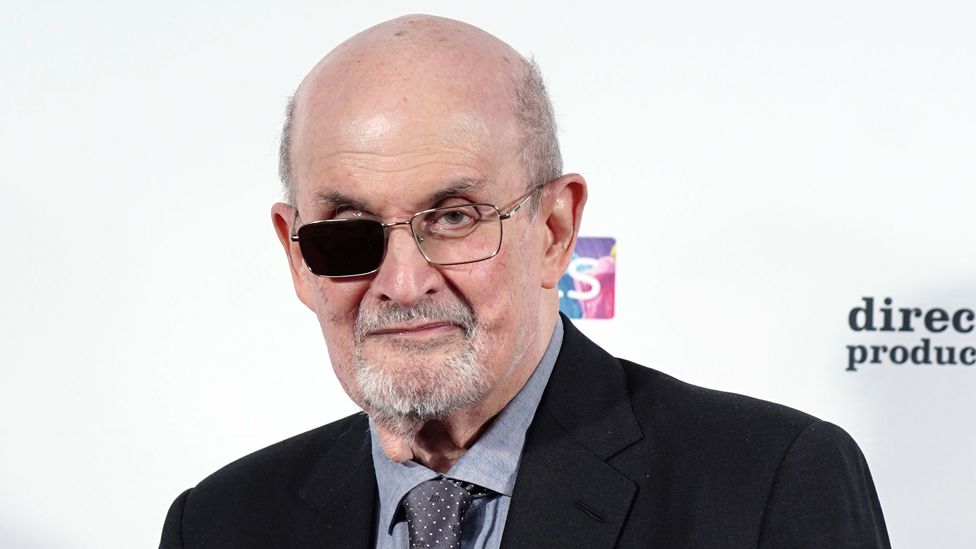 Sir Salman Rushdie before receiving his Outstanding Achievement award at the South Bank Sky Arts Awards at The Savoy in London on 2 July 2023