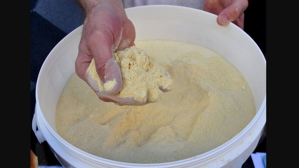 Flour made from orange rind