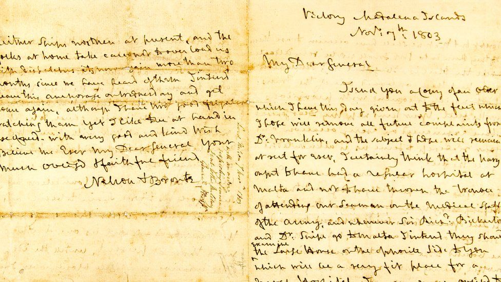 Lord Nelson letters to be auctioned in Derbyshire - BBC News