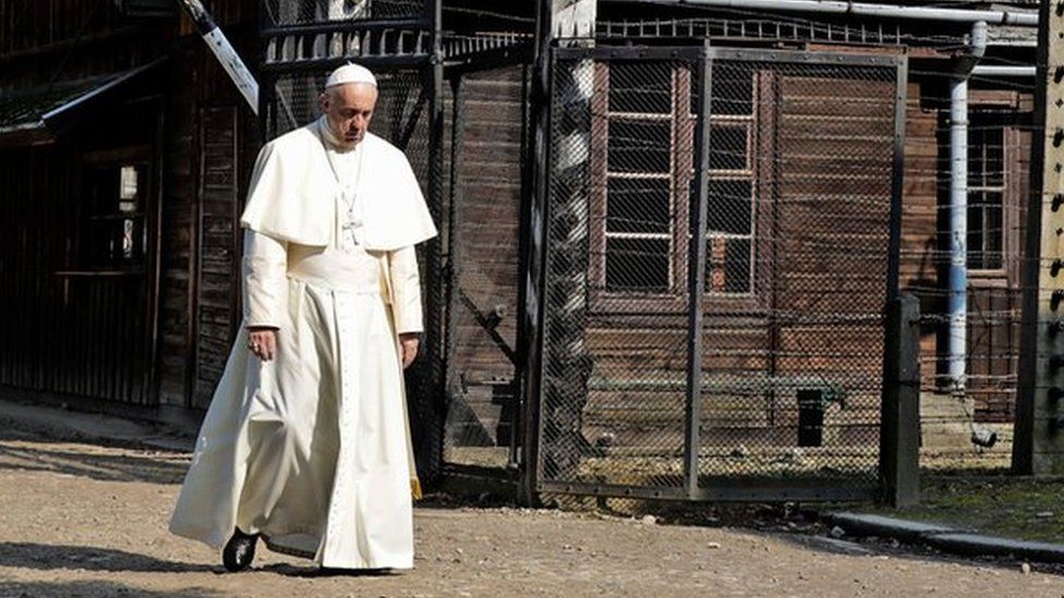 Pope Francis at Auschwitz