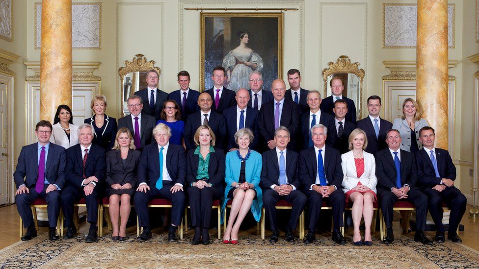 Official portrait of the Cabinet at 10 Downing Street. 2016
