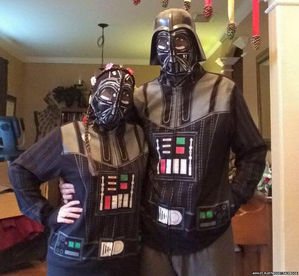 Ashley and Daniel in Darth Vader costumes