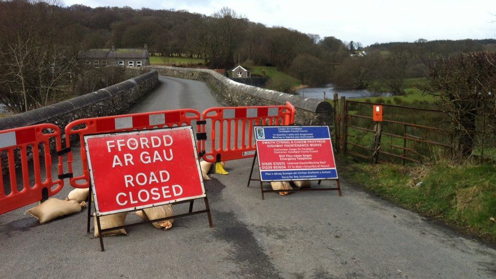 Work continues to reopen Pembrokeshire landslip road BBC News