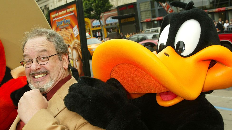 Joe Alaskey with 'Daffy Duck' in 2003