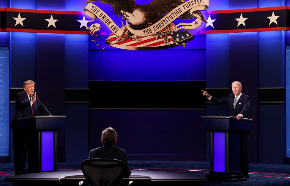 President Donald Trump and Democratic presidential nominee Joe Biden participate in their first 2020 presidential campaign debate