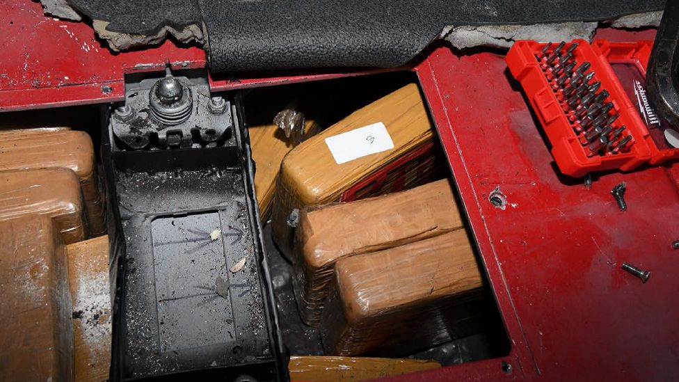 Drugs hidden in lorry cab