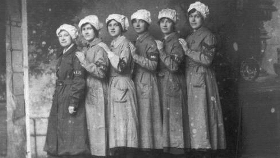 Munition factory workers