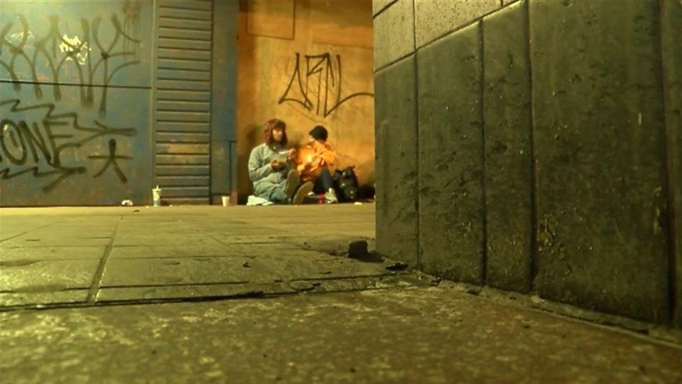 Simon and Michaela who are homeless