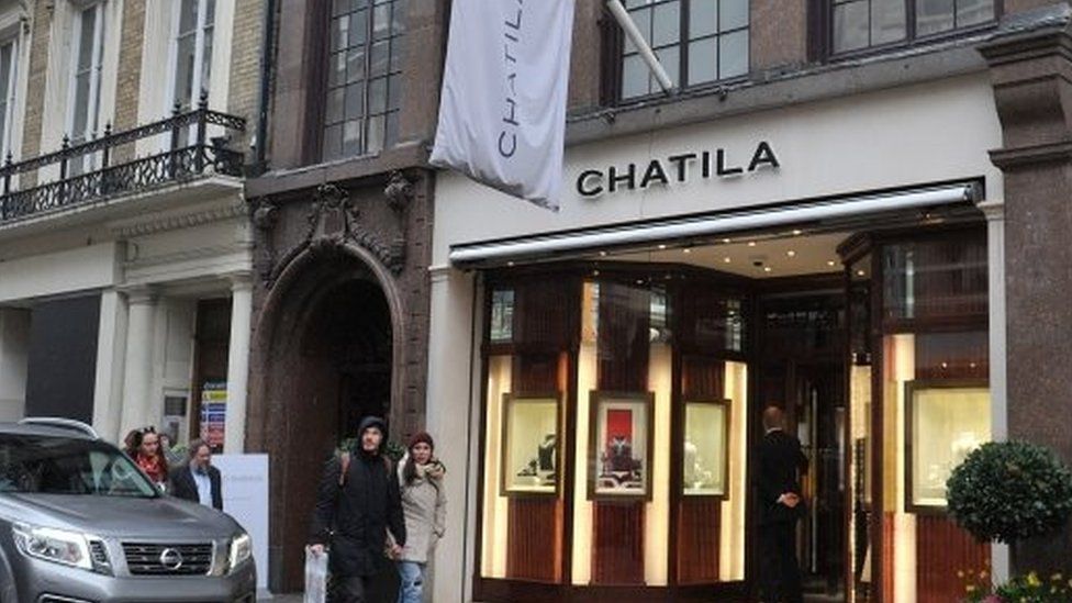 Store frontage of Chatila jewellers in Mayfair