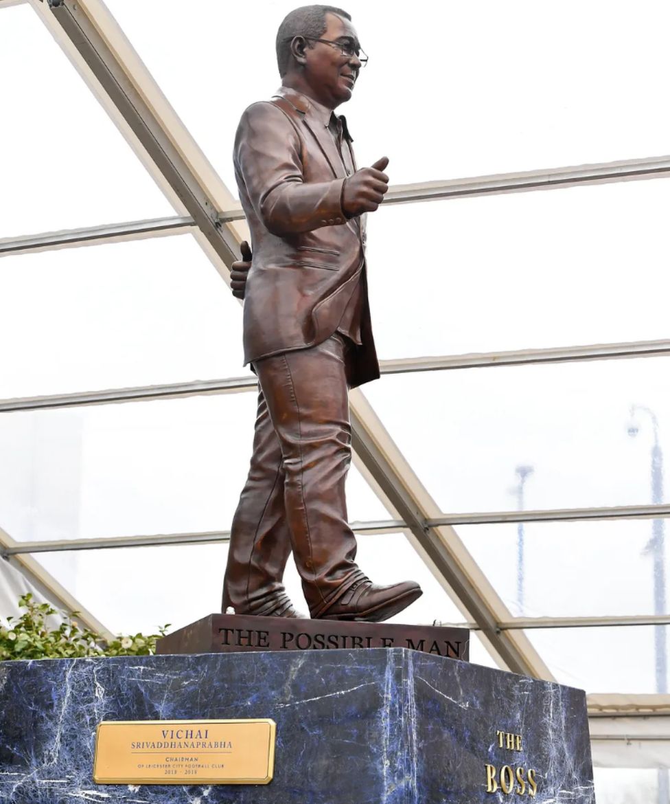 Vichai Srivaddhanaprabha statue