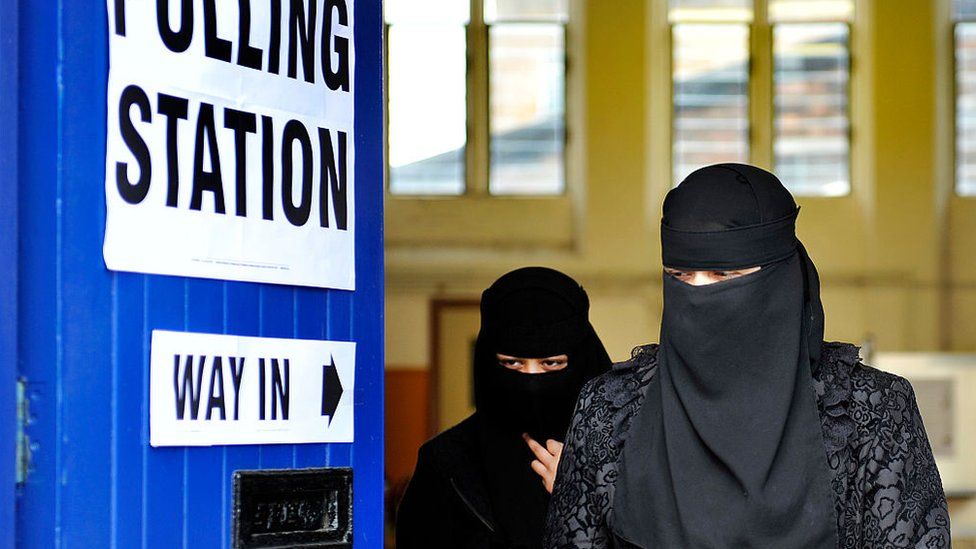 Women wearing burkas